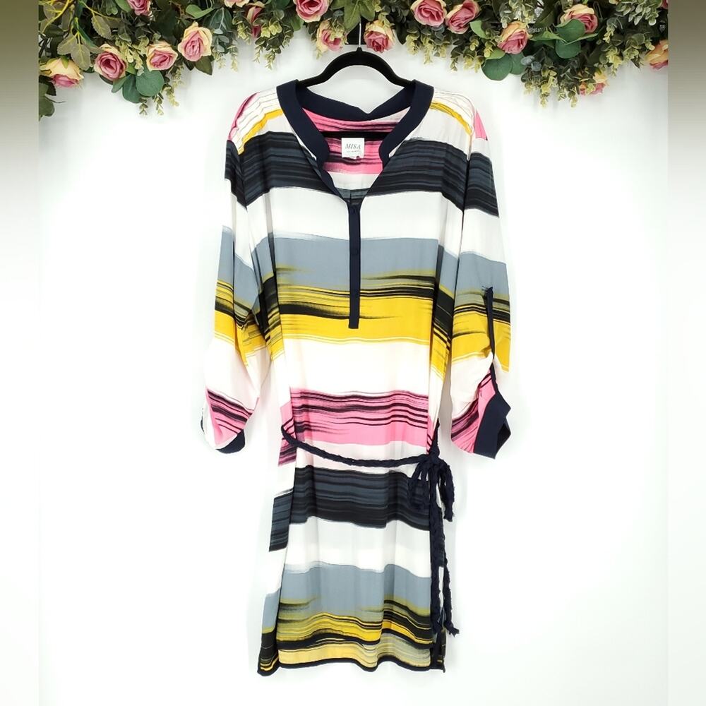 Misa Los Angeles Plus Size Striped Casual Dress Size 1X
